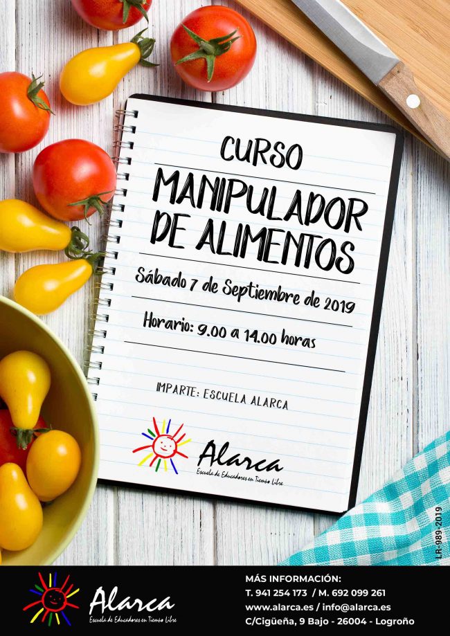 Curso Manipulador de Alimentos Escuela Alarca
